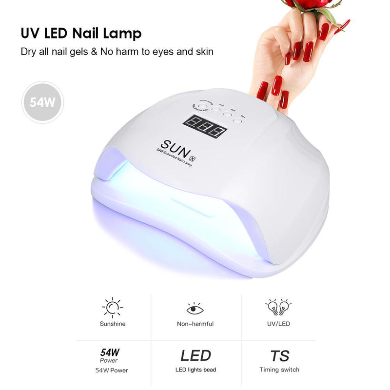 Lámpara de Uñas Manicure 54W UV LED