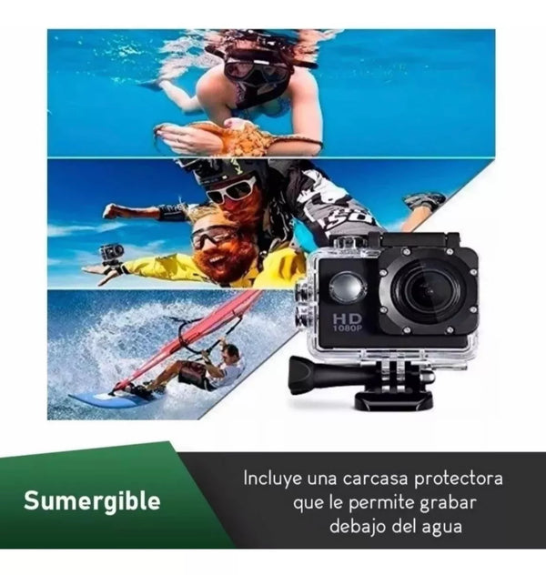 Camara  Deportiva sumergible full hd